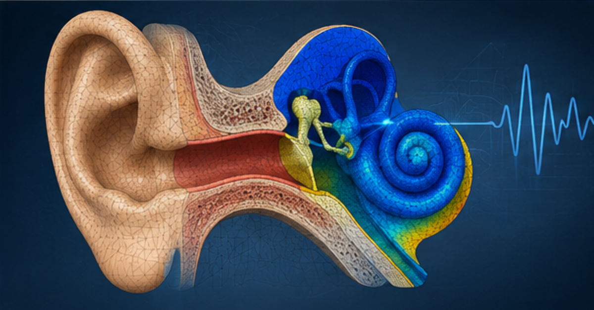 Three-dimensional model of the human ear using finite element method to study the effects of bone and cartilage on umbo displacement